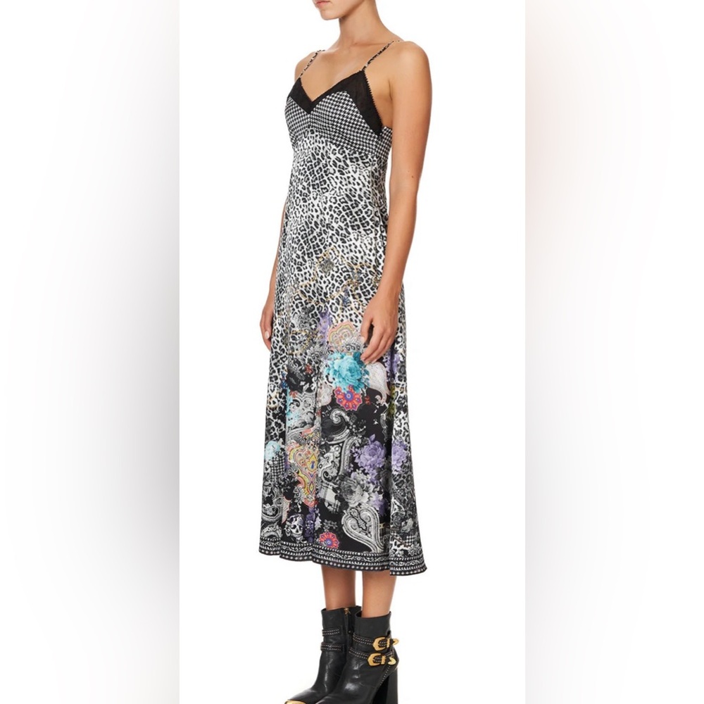 Camilla Black and White Midi Dress